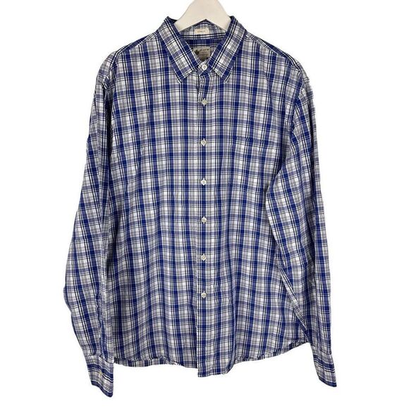 J. Crew Mens Tailored Fit Plaid Button Down Long Sleeve Cotton Shirt Size XL - Picture 1 of 8